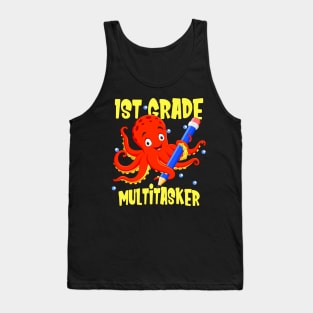 1st Grade Cute Octopus First Grader School Kids Tank Top